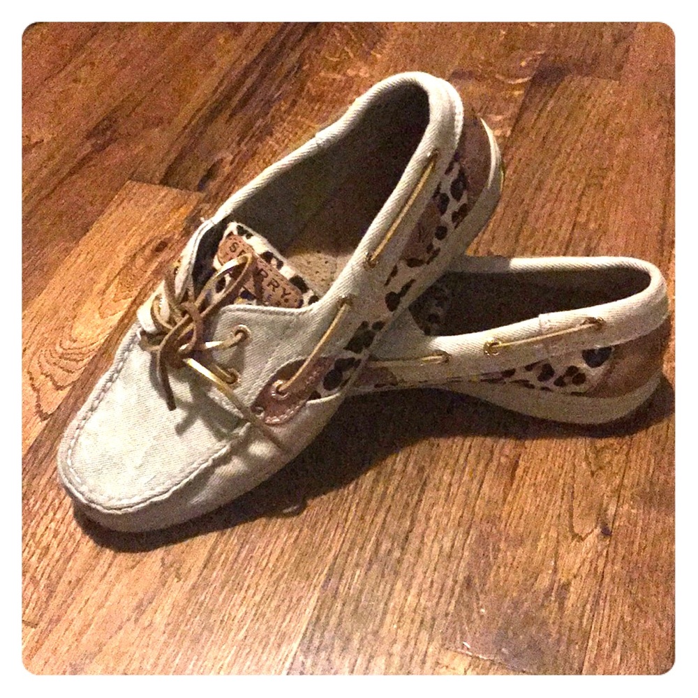 Denim Animal Print Sperrys